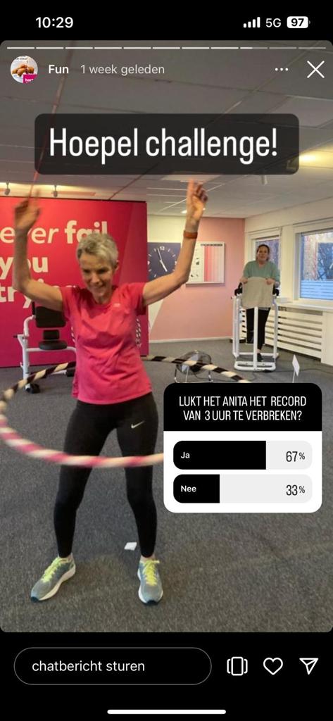 Record hoepelen voor Anita